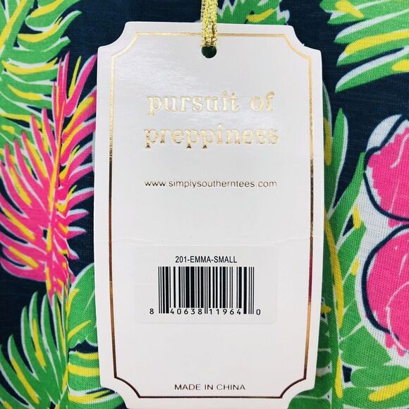 Simply Southern Mini Dress Womens Small Hibiscus Semi-Sheer Pool Cover Up NWT - Picture 4 of 8